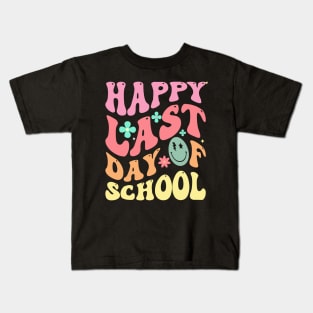 Groovy Happy Last Day of School Teacher Student Graduation Kids T-Shirt